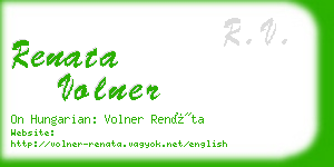 renata volner business card